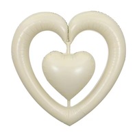 Ballon en forme de cœur surdimensionné 70*75cm, ballon en aluminium en forme de cœur pour la décoration de fête de la Saint-Valentin