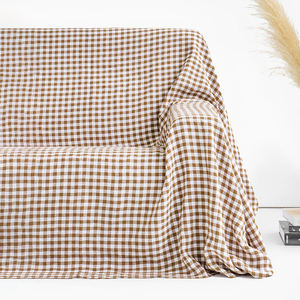 بيع بالجملة OEKO ديكور المنزل نمط حديث زلة نسيج قطن كتان مخصص قماش جينغوم - Product Image 3