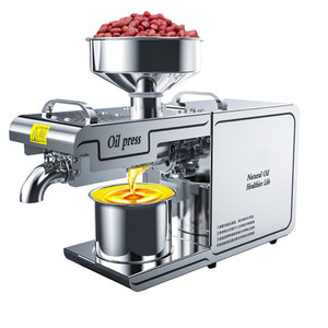 Machine <span class=keywords><strong>de</strong></span> pressage à froid et à chaud automatique en acier inoxydable pour huiles végétales (cacao, avocat, noix <span class=keywords><strong>de</strong></span> coco, arachide, sésame) – Capacité 5-7 kg/h - Product Image 1