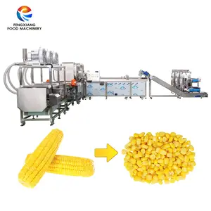 Otomatik TATLI MISIR soyma Sheller ambalaj mısır işleme hattı mısır harman makinesi hattı