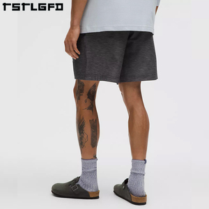 Productos sostenibles y ecológicos, ropa para hombre, pantalones cortos personalizados con cintura elástica, pantalones cortos transpirables de secado rápido para correr, pantalones cortos de gimnasio para hombre - Product Image 5