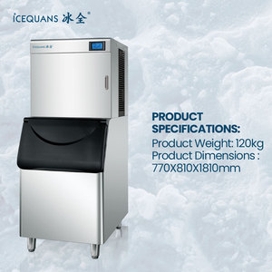 Máquina para hacer hielo, gran oferta comercial, máquina para hacer hielo en cubos de 400kg con refrigeración por aire/agua de China - Product Image 4