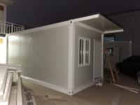 Maison conteneur pliable préfabriquée sur mesure, économique, en panneaux sandwich d'acier, moderne, écologique, pour usage hôtelier mobile