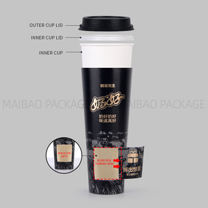Bicchiere di Carta Personalizzato per Bubble Tea con Stampa Misteriosa, Edizione Speciale con Scomparto per Giocattoli Anime, Bicchiere Sorpresa <span class=keywords><strong>da</strong></span> 24 oz - Product Image 2