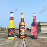 Bouteille de vin et de bière gonflable personnalisée Zhenmei pour la promotion de la marque et la décoration d'événements