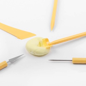 <span class=keywords><strong>Kit</strong></span> d'outils de poterie en plastique Keep Smiling, 5 pièces, pour la sculpture sur bois, la céramique et l'argile polymère, pour enfants - Product Image 4