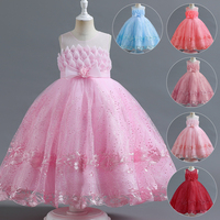 Robes élégantes pour filles, robe de communion pour adolescente, robe rouge de cérémonie formelle, robes longues pour enfants, demoiselle d'honneur, robes d'été, Vestidos 5-14 ans