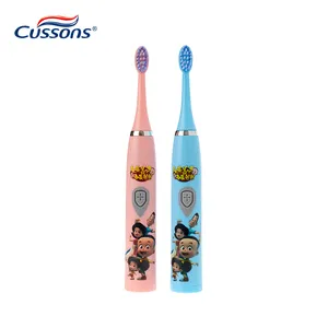 Kids Cartoon Cheap Vibration Children Electric Toothbrush with Battery Adult Free Soft ABS Battery Powered Blister Box PBT 41.7g
