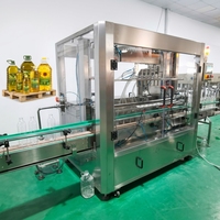 Machine de remplissage d'huile comestible entièrement automatique en acier inoxydable 316L à 6 têtes avec pompe à engrenages, pour huile de soja et d'olive