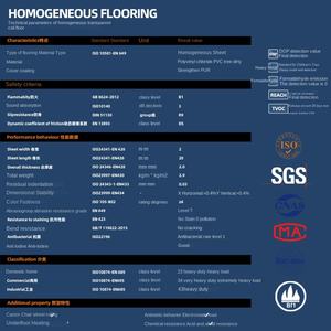 Pegamento de suelo de plástico PVC antideslizante transparente homomorfo para suelo de purificación de Hotel taller sala de ordenadores de Hospital - Product Image 5