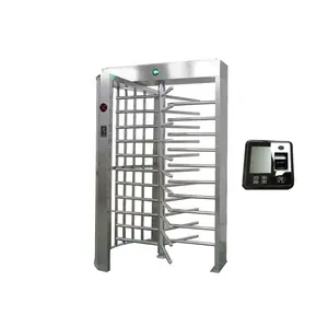 304SS Full Height Turnstile Gate With Pedestrian Control System Gym Turnstile Automatic Gates Auto Steel Stainless Power Weight