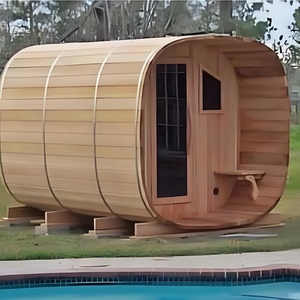 Kabin Sauna kayu Solid kubus luar ruangan cocok untuk orang untuk mengurangi risiko hipertensi - Product Image 4