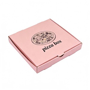 Caja de Pizza Plegable Ventilada con Diseño de Líneas Simples en Color Morado, Reciclable, para <span class=keywords><strong>Distribución</strong></span> <span class=keywords><strong>Mayorista</strong></span> de Alimentos - Product Image 2