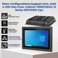 Panel PC Táctil Industrial Versátil de 10.1 Pulgadas con Clasificación IP65, Procesador Intel Core I3/i5/i7 de 12.ª Generación, Interfaz de Máquina con Windows 10/11/Linux