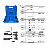 Kit d'adaptateurs pour remplissage automatique et manuel d'ATF, pompe extracteur d'huile 10L et kit d'outils de distribution