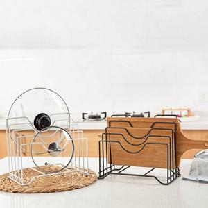 Soporte de tabla de cortar para cocina, organizador de almacenamiento, cubierta de acero inoxidable, estante para platos - Product Image 1