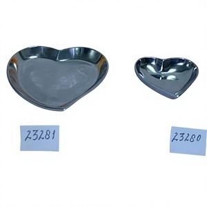 Ensemble de bols à fruits en acier inoxydable écologiques de forme ronde - Vaisselle pour hôtel et cuisine, style américain, pour les fêtes - Product Image 1