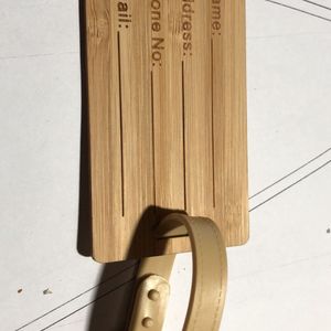 Etiqueta de Equipaje de Madera Sante, Personalizada con Nombre, Dirección, Teléfono y Correo Electrónico Grabados, Creativa, para Uso en Restaurantes - Product Image 2