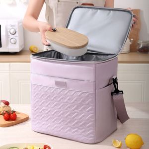 New <b>Portable</b> Fashion Outdoor Ice Bag Large Capacity Picnic <b>Portable</b> Bento Bag Biker Meal <b>Warmer</b> Bag - Product Image 5