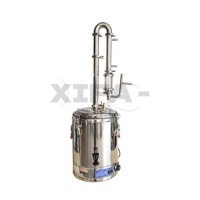 Distillateur d'huiles essentielles en acier inoxydable 15L, chauffage rapide, rendement élevé, unité de distillation compacte pour lavande, menthe poivrée, usage domestique et laboratoire