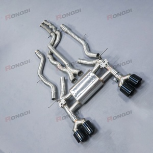 Système d'échappement arrière haute performance avec silencieux et embouts pour BMW M3/M4 F80/F82/F83 S55B30 3.0T 2014-2019 - Product Image 2