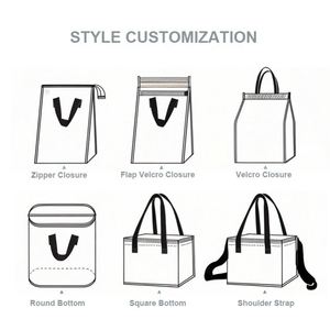 Custom Logo Non-Woven Leakproof Thermal Insulated Cooler Bags Reusable Blank Lunch Food Delivery Bag for Wedding Picnic - Product Image 3