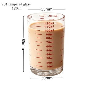Espresso Shot Glass <span class=keywords><strong>4</strong></span> <span class=keywords><strong>ounce</strong></span>/120ml chất lỏng nặng cao Espresso Glass Red Line Espresso Shot Kính Đo <span class=keywords><strong>cup</strong></span> đo <span class=keywords><strong>cup</strong></span> - Product Image 4