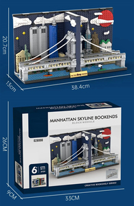 แมนฮัตตันสกายไลน์หนอนหนังสือ<span class=keywords><strong>1771</strong></span>ชิ้นพร้อมไฟ LED สำหรับเด็กของเล่น DIY เพื่อการศึกษาของเด็กสูงซิตี้ทาวเวอร์ - Product Image 4