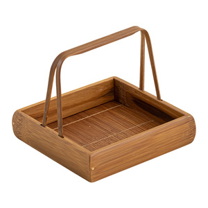 Bamboo Serving <b>Tray</b> Set With Handle Rectangular Octagonal For <b>Snacks</b> Fruit Tea Storage Desktop Decoration - Product Image 5