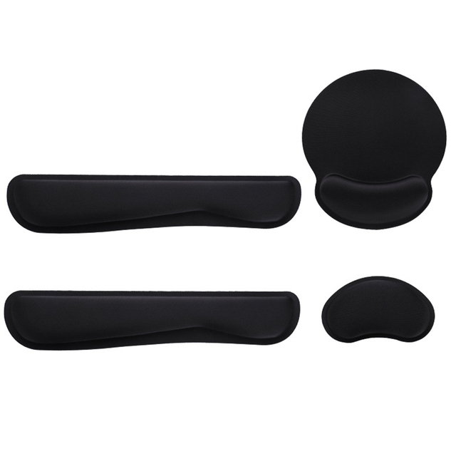 Rubber Premium Memory Foam, Keyboard and Mouse Wrist Rest Pads Set for Comfortable Typing &wrist Pain Relief/