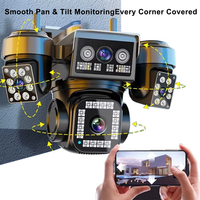 Cámara de Seguridad IP Inalámbrica para Exteriores, 8MP, 10K, WiFi, 4G, Panorámica de 360°, PTZ, Tipo Bala, Monitoreo de Red CCTV