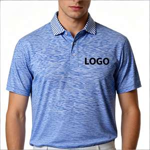 Polos Personalizados para Hombre, Elegantes y Casuales, con Diseño Liso, Teñido Uniformemente, Antiarrugas, de Algodón Jersey, Manga Corta, para Golf - Product Image 2