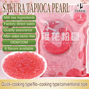Doking pearl Factory vende diretamente três cores pérolas de tapioca cruas Black tapioca pérolas para o chá Boba - Product Image 4