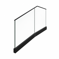 Système de balustrade en verre sans cadre robuste en acier inoxydable et aluminium avec profilé en U pour terrasse de villa et pont de hôtel de luxe