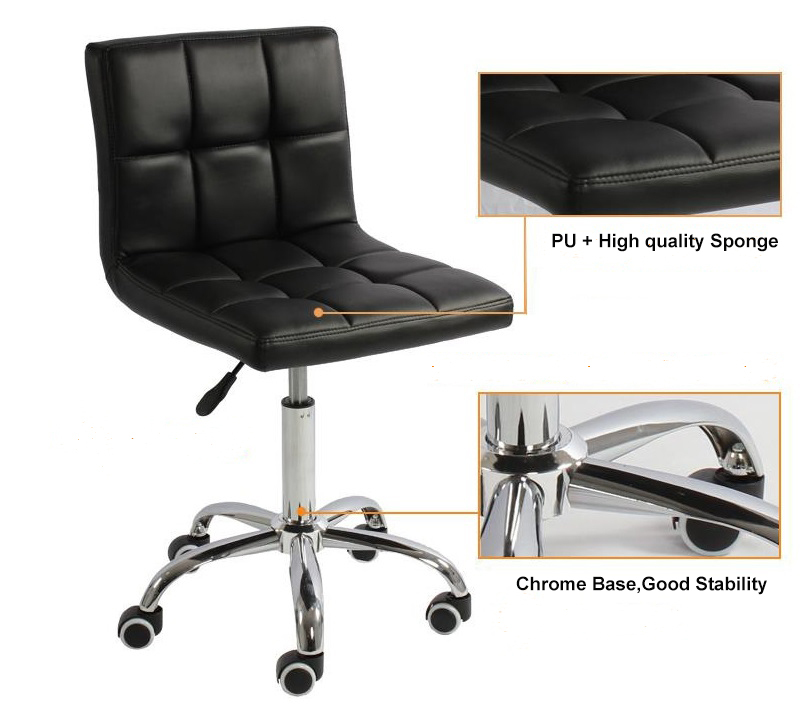 Comfortable medium back chair specification swivel PU leather office chair