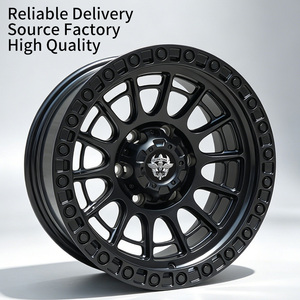 Jantes FLowtone 16 17 pouces 6x139.7 Beadlock tout-terrain, jantes en alliage noir mat haute résistance pour Ford F150 - Product Image 1