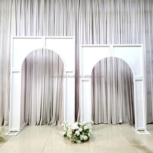 FURUN Durable Metal Wedding <b>Arch</b> Three-Set Combination Party Flower Balloon Background Stand White Painted <b>Decoration</b> - Product Image 4