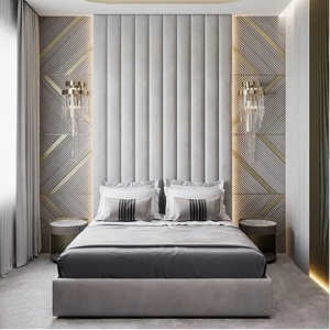 แผ่นรองหัวโรงแรมห้าดาวแผ่นติดผนังป้องกันไฟฟ้าสถิตย์พื้นหลังโฟมกระดาษลายดอกไม้งานประดิษฐ์ทำด้วยตัวเอง - Product Image 2