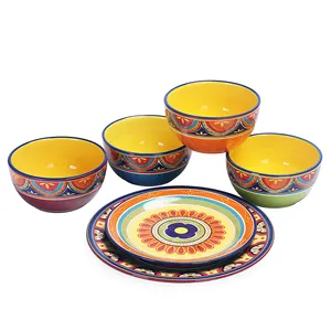 16 pieces factory luxury European Arabic western Italian style porcelain Dinnerware Sets ceramic dinner set for 4 people