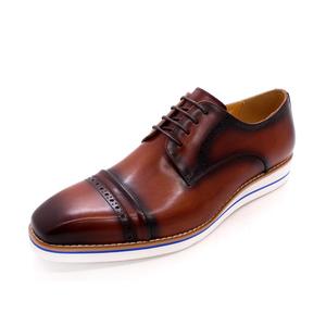 Zapatos Casuales Elegantes de Diseñador de Lujo para Hombre, Oxfords con Estilo, Marrón Encerado Premium, Punta Cuadrada, Impermeables, con Cordones, que Aumentan la Altura - Product Image 5