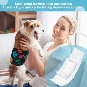 Pañales Desechables para Perros, Ecológicos, a Prueba de Fugas, con Gel Eliminador de Olores, para Perros Machos y Cachorros, Precio Bajo al por Mayor, MOQ Bajo - Product Image 4