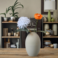 Vase en céramique de ferme moderne ensemble de 3 pièces neutre de petite taille pour table salon étagères bibliothèque décoration d'entrée