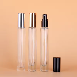 10ml Portable Perfume Glass Bottle Thick Bottom With Aluminum Mist Spray Lids <strong>Atomizer</strong> for Perfume Package Easy <strong>Refill</strong> - Product Image 1