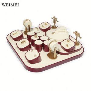 Présentoir de bijoux en bois avec logo personnalisé Bracelet de luxe Collier Bague Boucle d'oreille Ensemble complet - Product Image 3