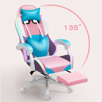 Chaise de jeu moderne en forme de cœur Dossier réglable Chaise d'ordinateur confortable pour une longue séance en nylon pour la vie