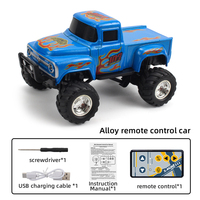 Mini Coche RC Portátil a Escala 1:64, 4 Canales, Metálico, de Aleación Fundida a Presión, con Control Remoto por Voz, Coche RC de Derrape Eléctrico