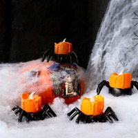 Lampes porte-bougies LED créatives en forme d'araignée MSH pour la décoration de fête d'Halloween