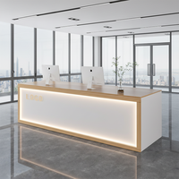 Comptoir de réception moderne et minimaliste pour entreprise, hôtel, bar, salon de beauté