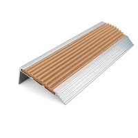 Profilé d'escalier en aluminium écologique avec insert en PVC pour la protection antidérapante des escaliers de maisons et d'appartements, approvisionnement en gros