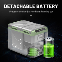 Mini réfrigérateur-congélateur XD45 pour voiture, 12v 24v AC DC 30L, lumière intérieure LED, nouvelle arrivée, mini réfrigérateur-congélateur horizontal combiné